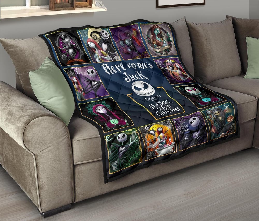 Here Comes Jack Quilt Blanket The Nightmare Before Christmas