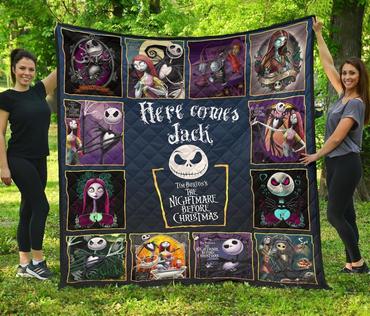 Here Comes Jack Quilt Blanket The Nightmare Before Christmas