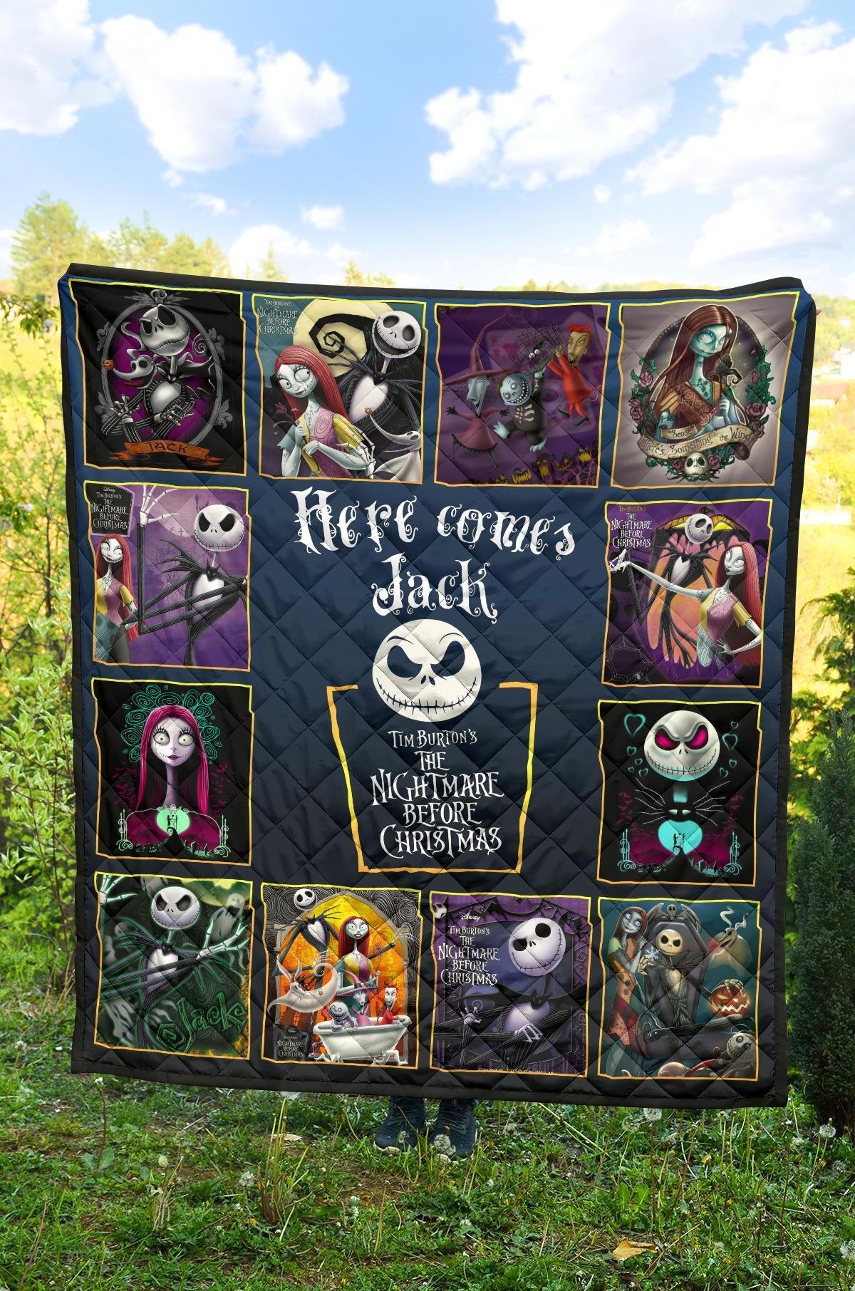 Here Comes Jack Quilt Blanket The Nightmare Before Christmas