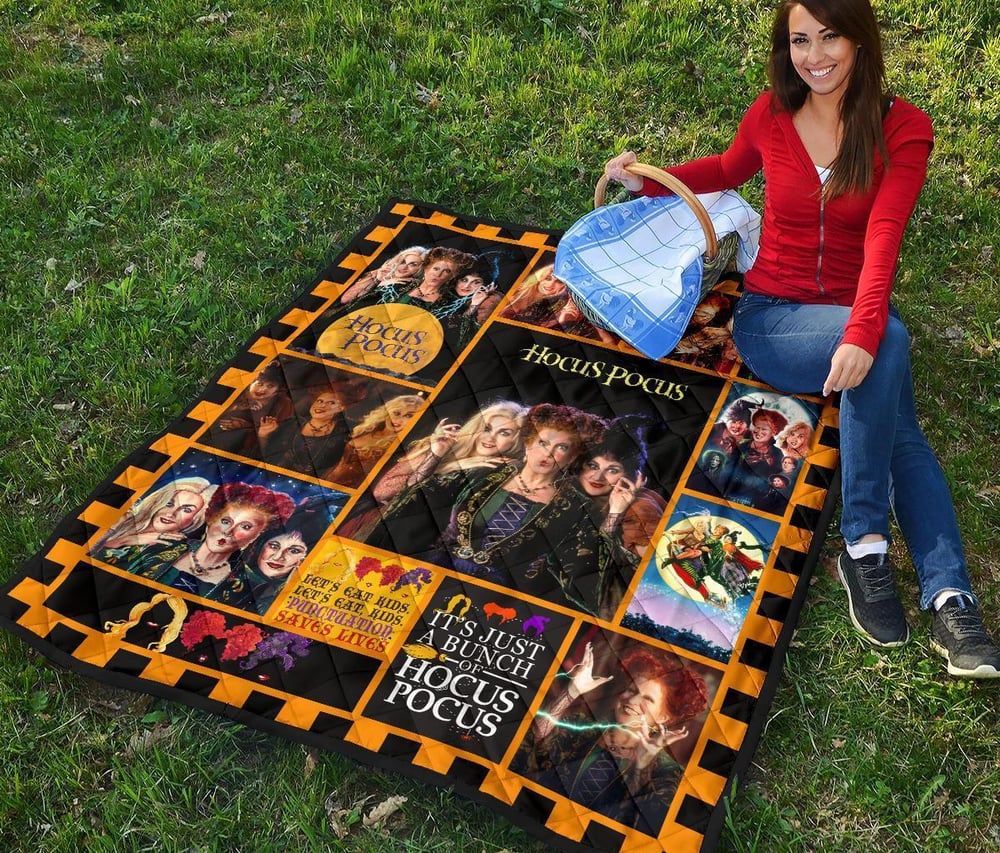 Hocus Pocus Quilt Blanket Halloween Bedding Decor Idea