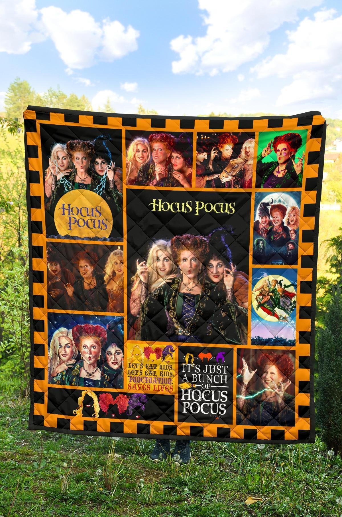 Hocus Pocus Quilt Blanket Halloween Bedding Decor Idea