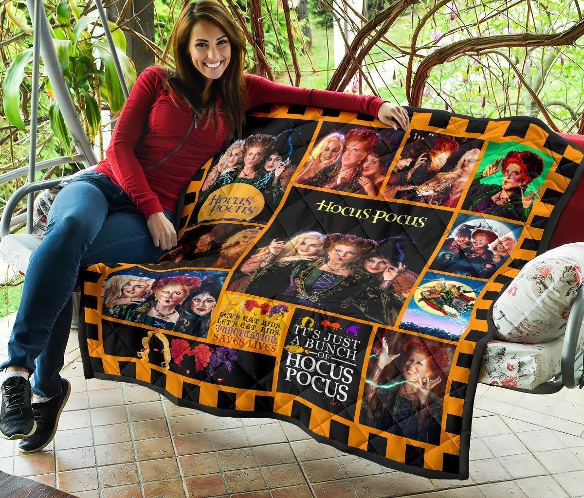 Hocus Pocus Quilt Blanket Halloween Bedding Decor Idea