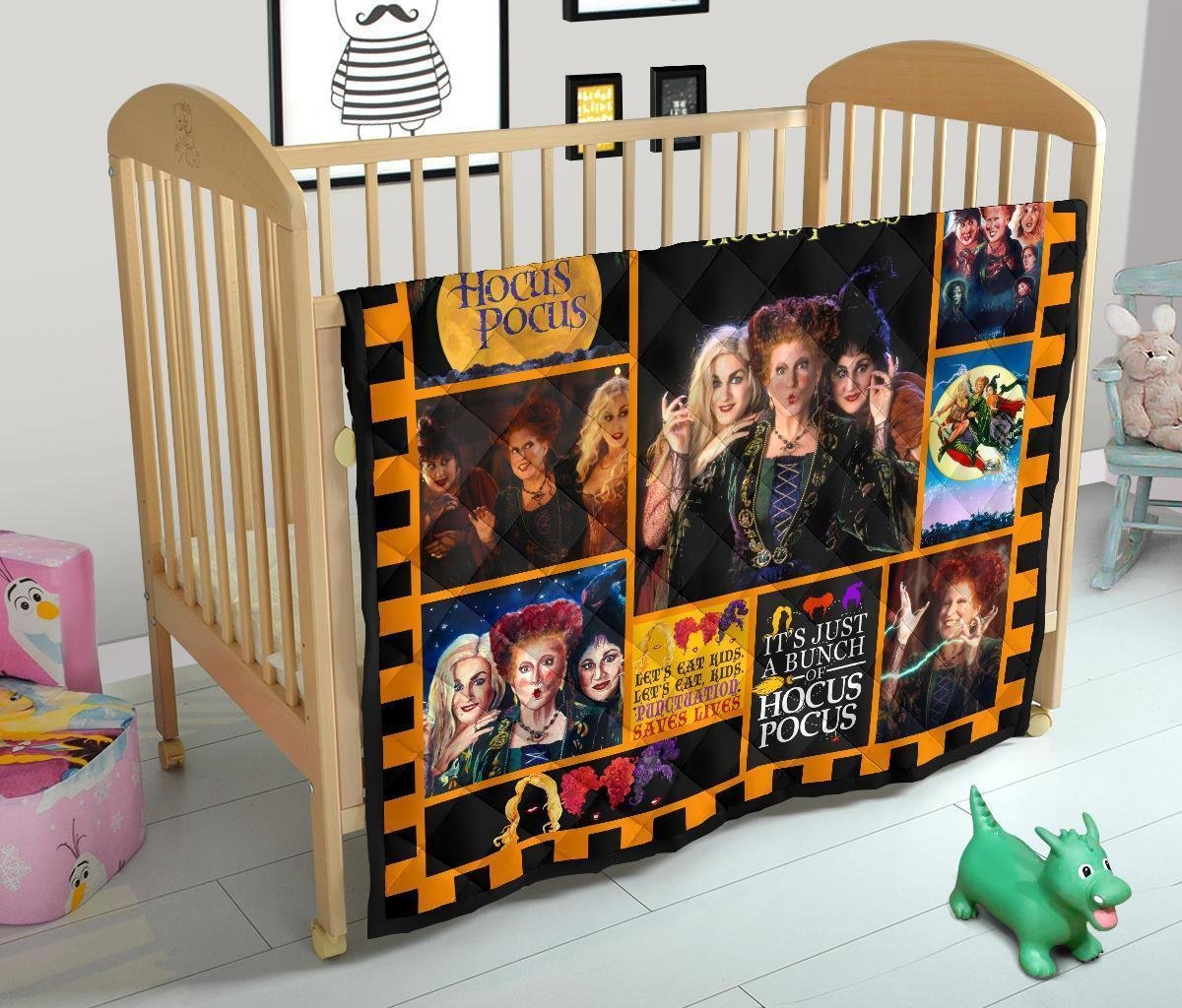 Hocus Pocus Quilt Blanket Halloween Bedding Decor Idea