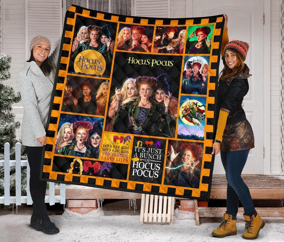 Hocus Pocus Quilt Blanket Halloween Bedding Decor Idea