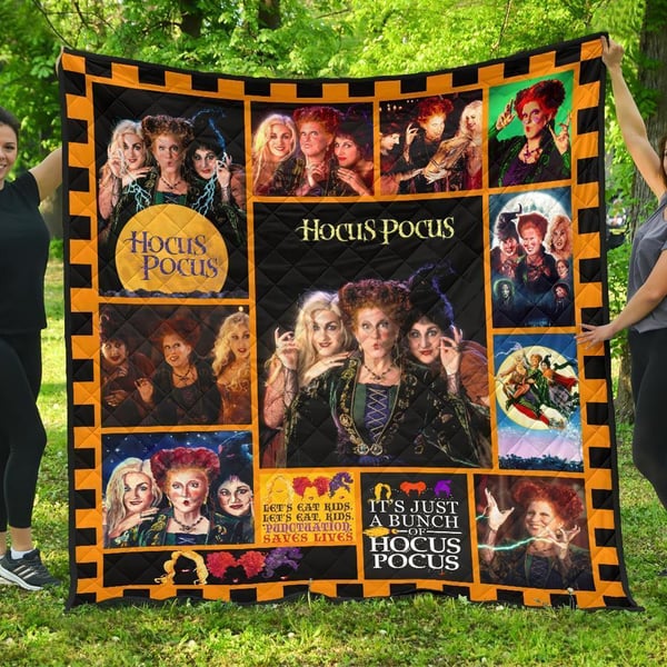 Hocus Pocus Quilt Blanket Halloween Bedding Decor Idea