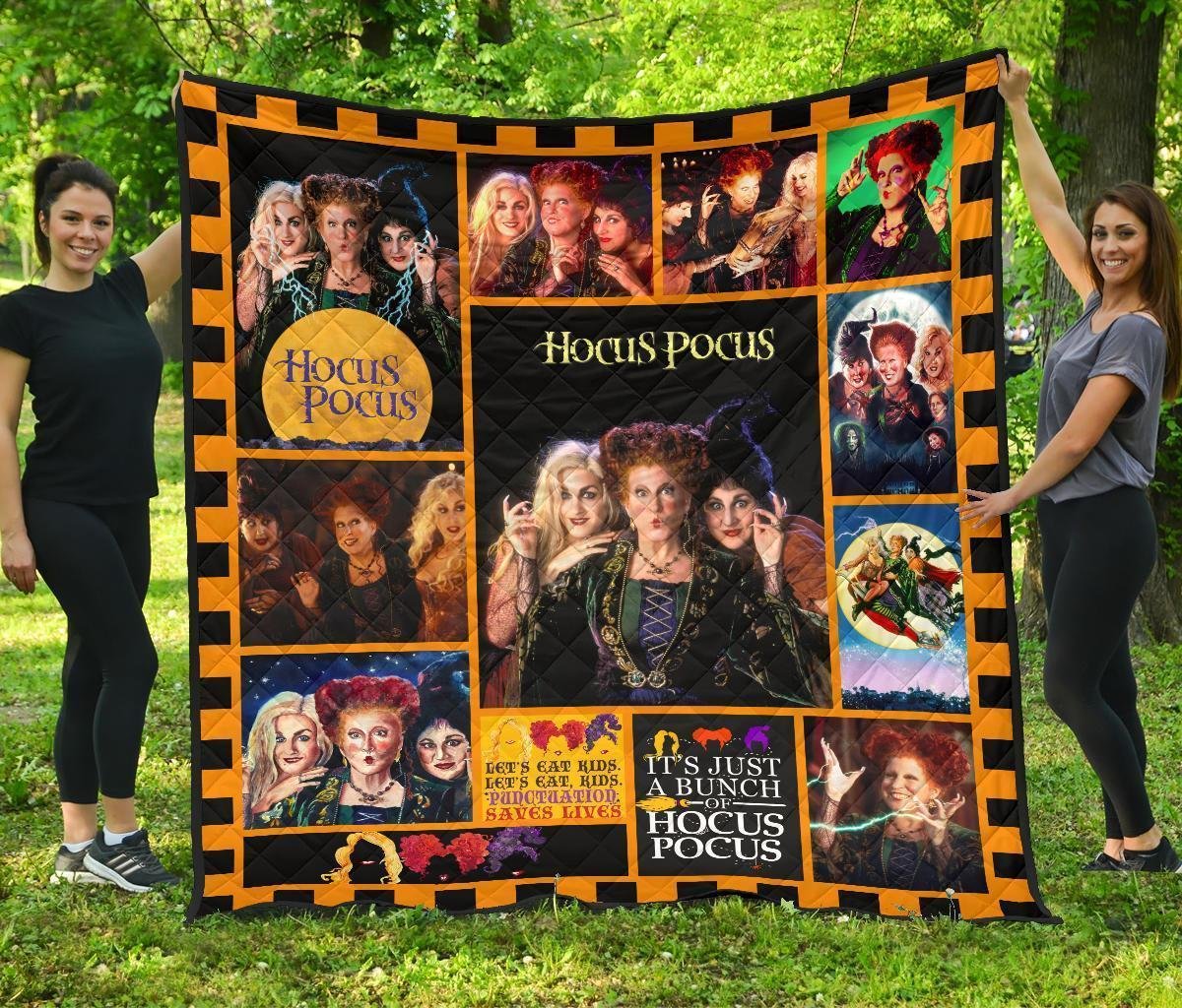 Hocus Pocus Quilt Blanket Halloween Bedding Decor Idea