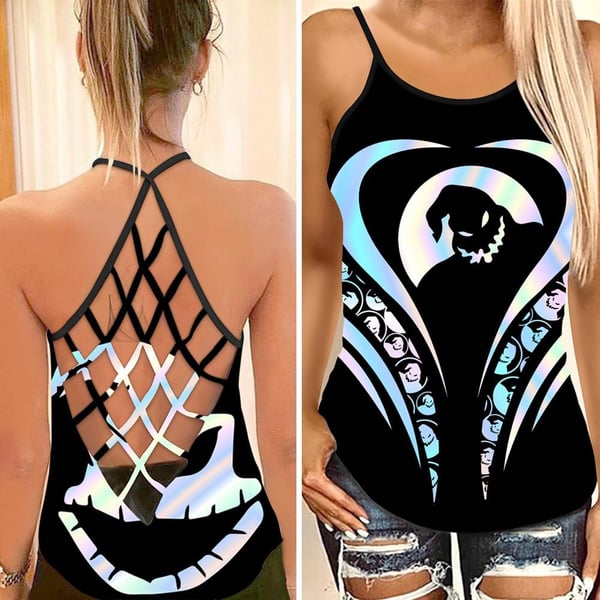 Hologam Oogie Boogie Criss Cross Tank Top NBCCT22