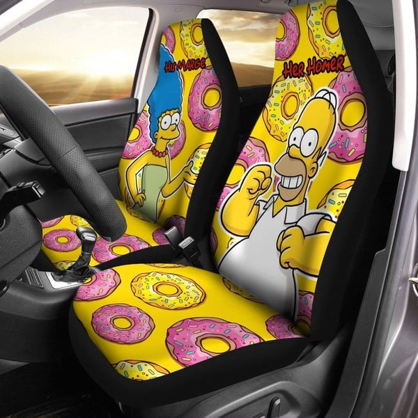 Homer and Marge The Simpsons Car Seat Covers