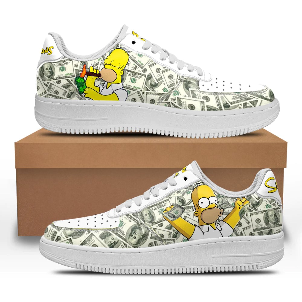 Homer Simpson Sneakers Custom Simpson Cartoon Shoes