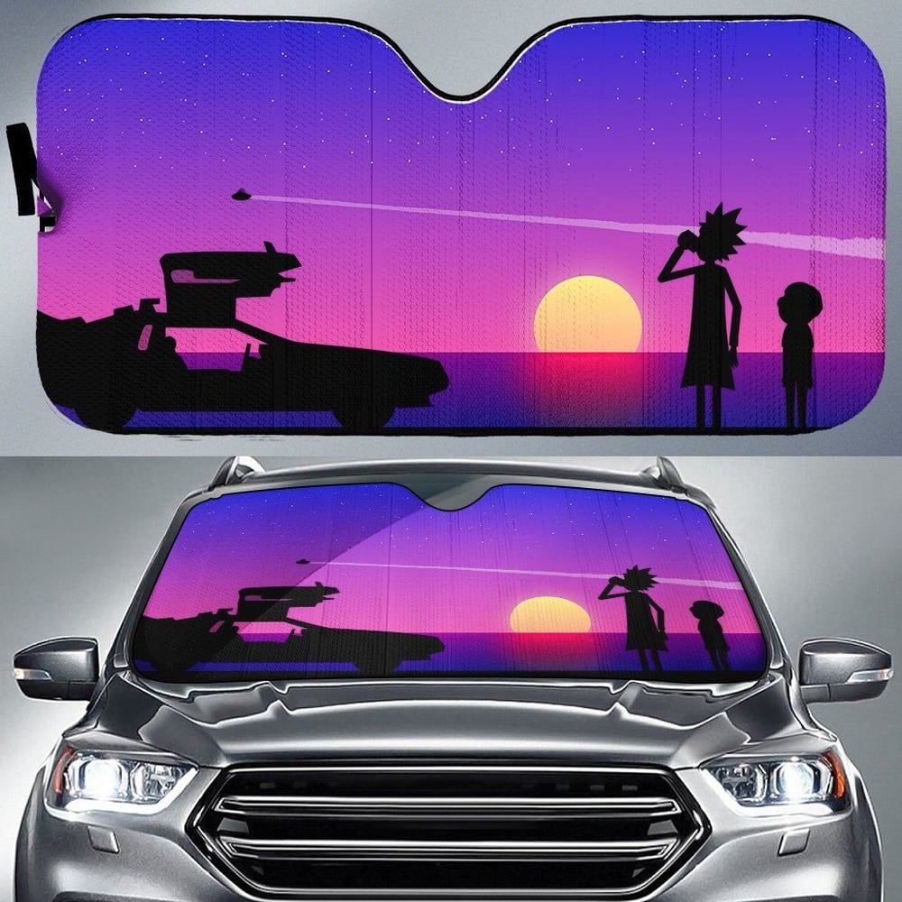 Horizon Minimal Rick and Morty Cartoon Car Auto Sun Shade CSSRM012