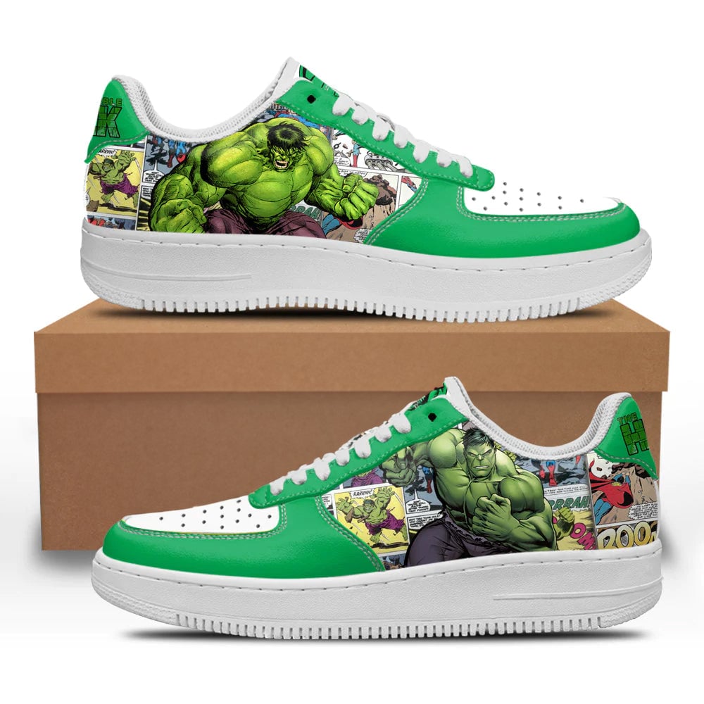 Hulk Sneakers Custom Superhero Comic Shoes