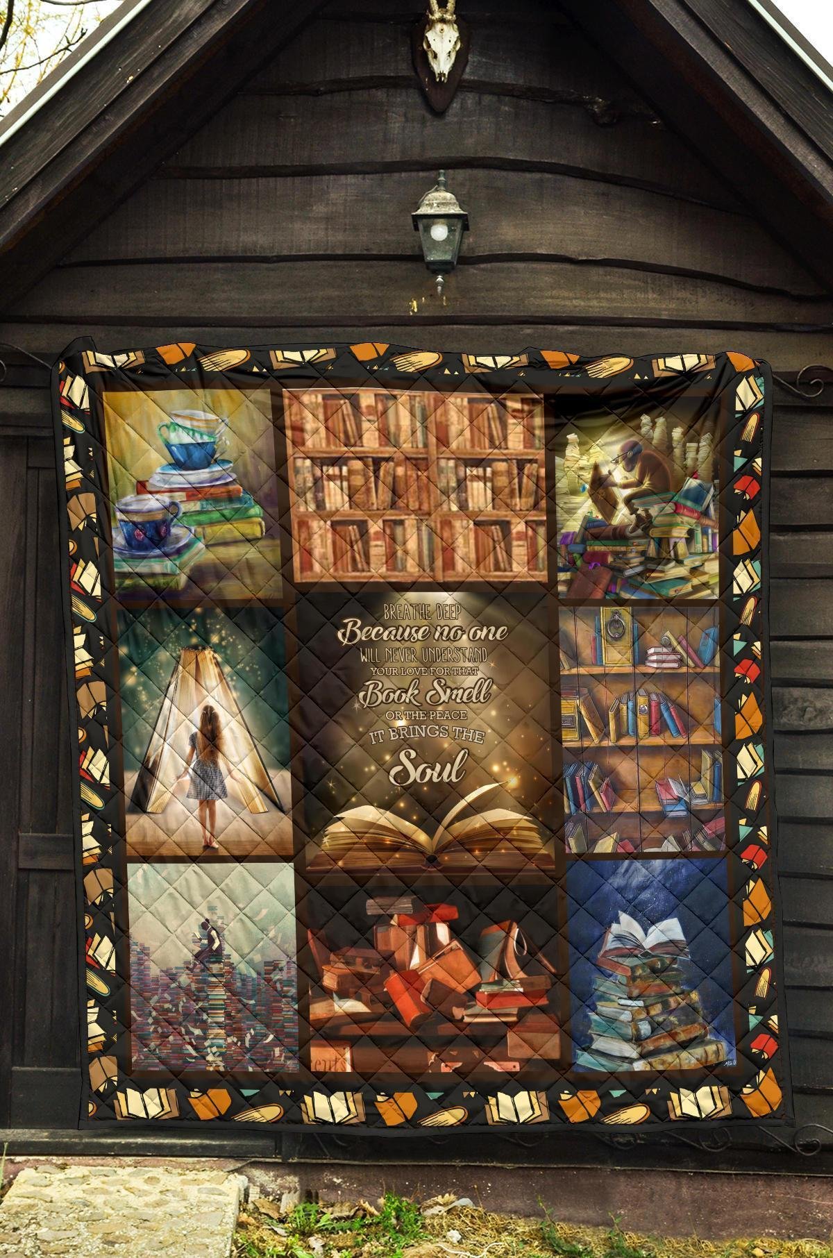 I Love Books Quilt Blanket Amazing Gift For Reading Book Lover