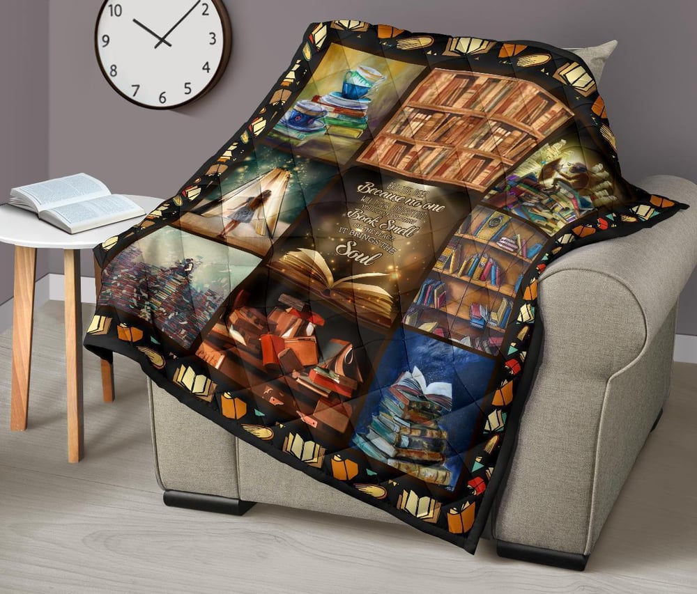 I Love Books Quilt Blanket Amazing Gift For Reading Book Lover