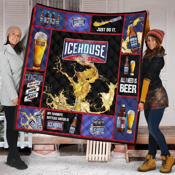 Icehouse Beer Quilt Blanket All I Need Is Beer Gift