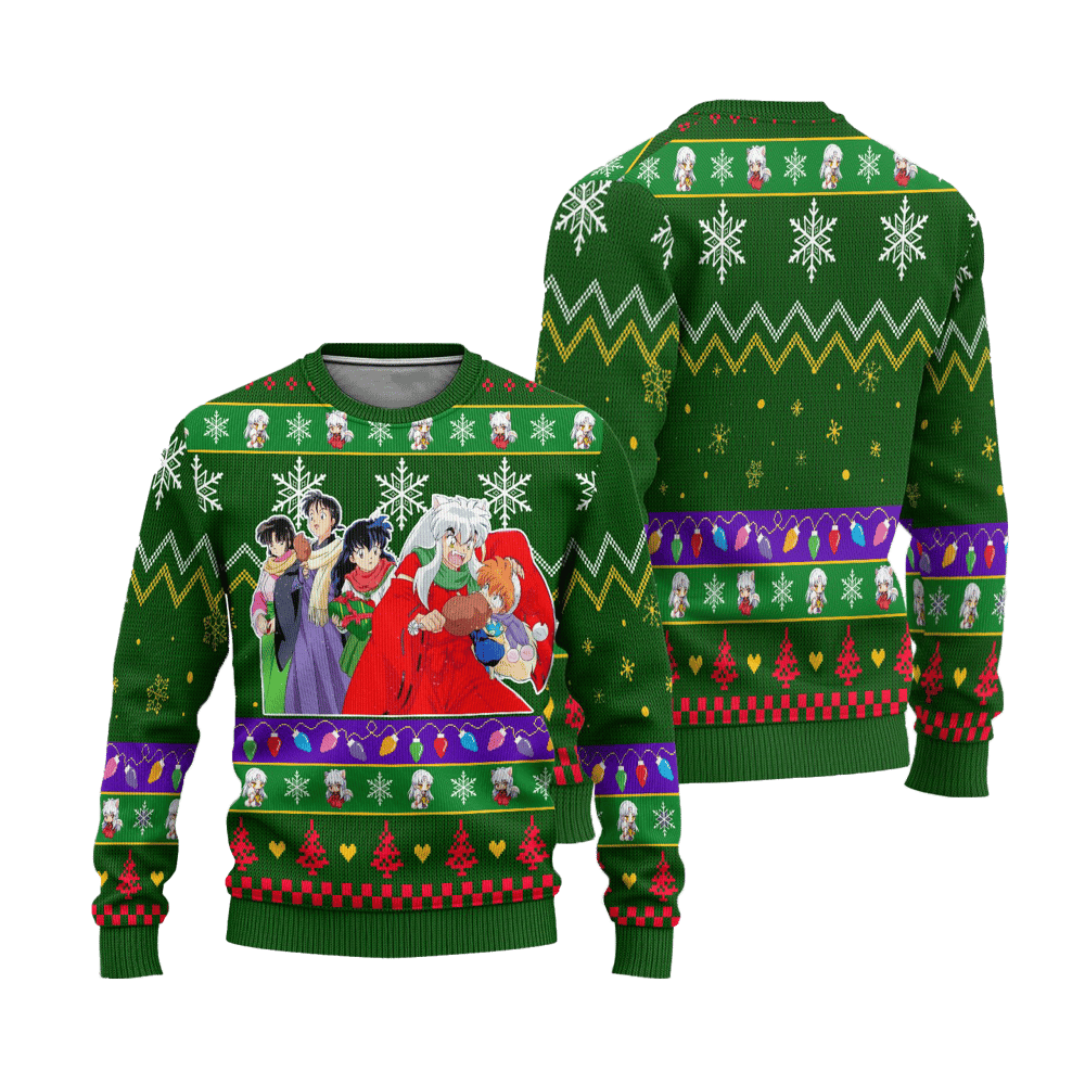 Inuyasha Anime Ugly Christmas Sweater InuYasha Xmas Gift