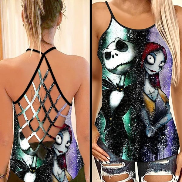 Jack & Sally Criss Cross Tank Top NBCCT56