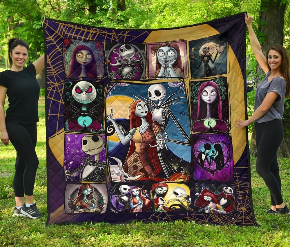 Jack & Sally Quilt Blanket The Nightmare Before Christmas Blanket