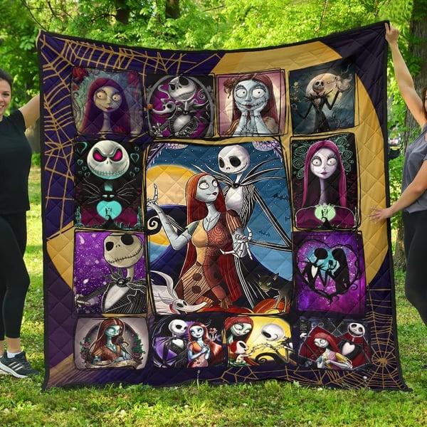 Jack & Sally Quilt Blanket The Nightmare Before Christmas Blanket