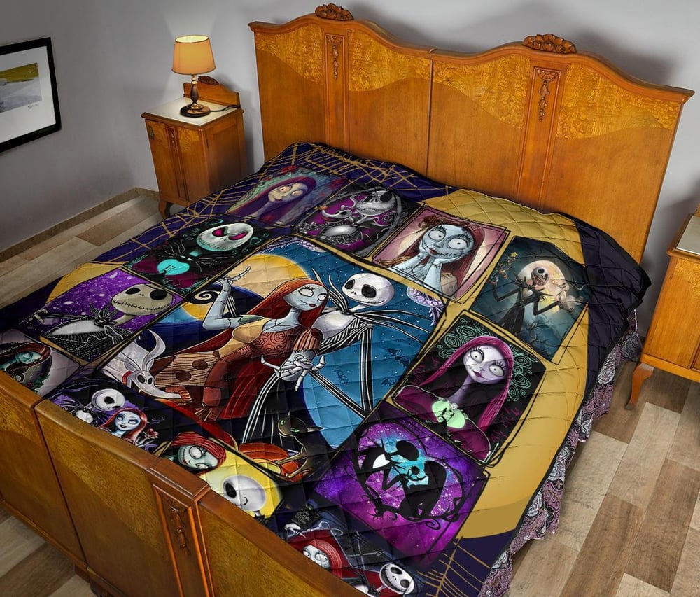 Jack & Sally Quilt Blanket The Nightmare Before Christmas Blanket