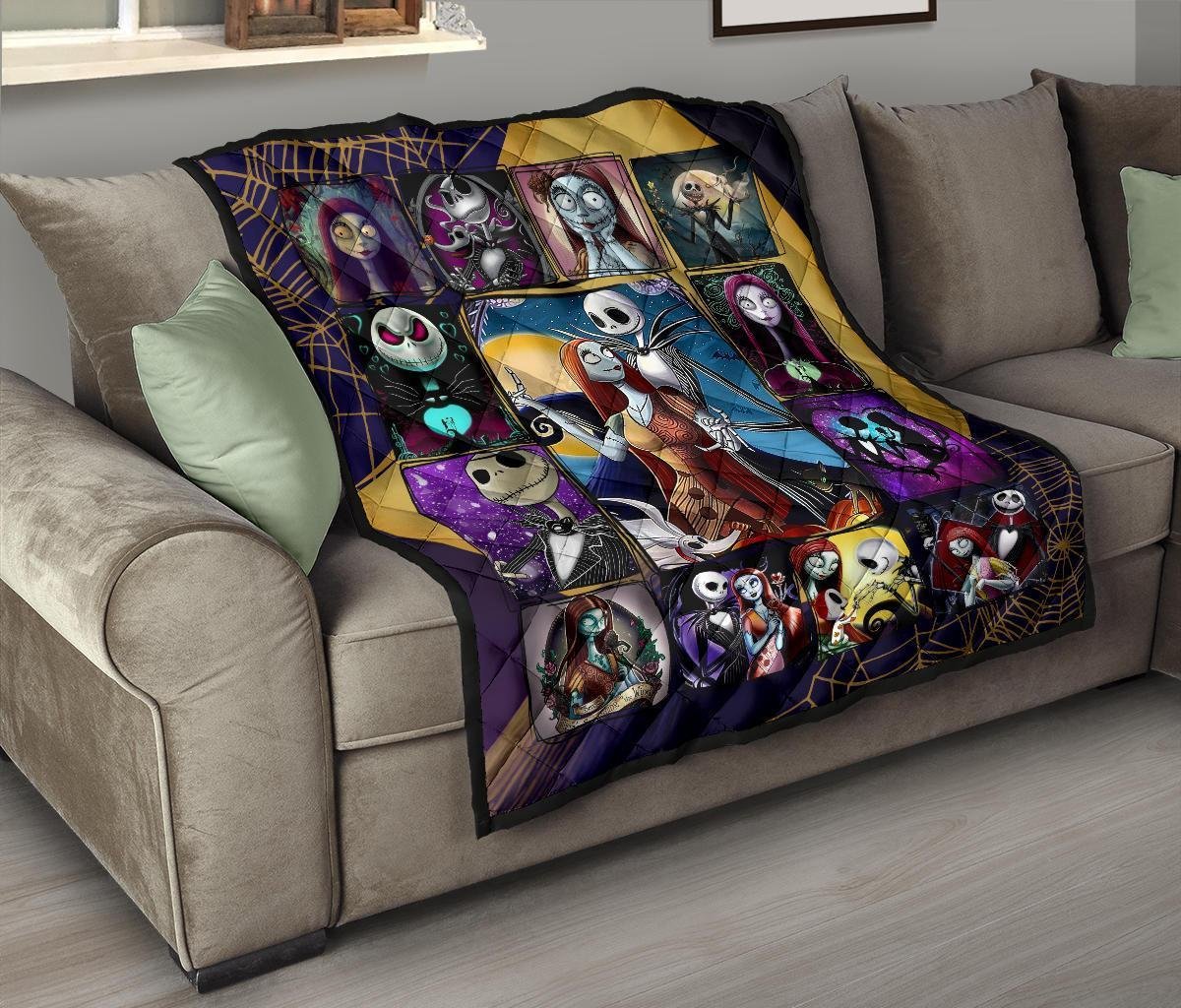 Jack & Sally Quilt Blanket The Nightmare Before Christmas Blanket