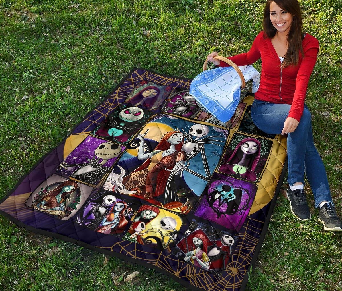 Jack & Sally Quilt Blanket The Nightmare Before Christmas Blanket