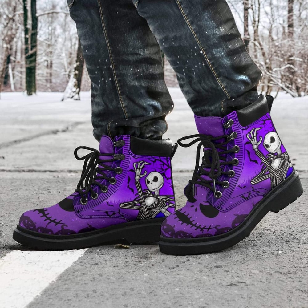 Jack Skellington All Season Boots | Nightmare Before Christmas Shoes Timbs Boots TB102