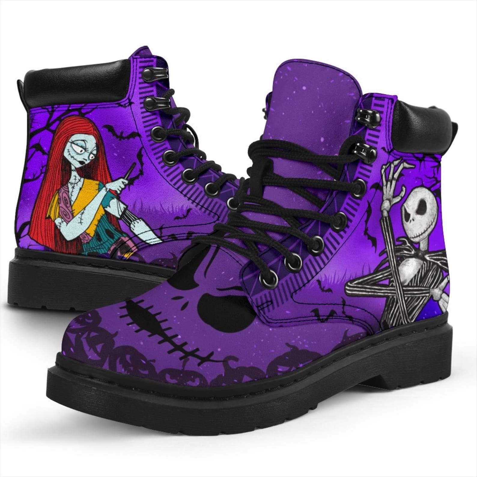 Jack Skellington All Season Boots | Nightmare Before Christmas Shoes Timbs Boots TB102