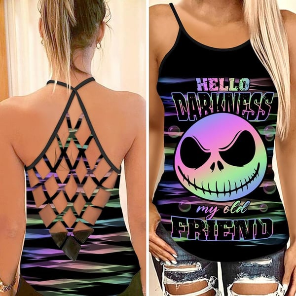 Jack Skellington Criss Cross Tank Top NBCCT02