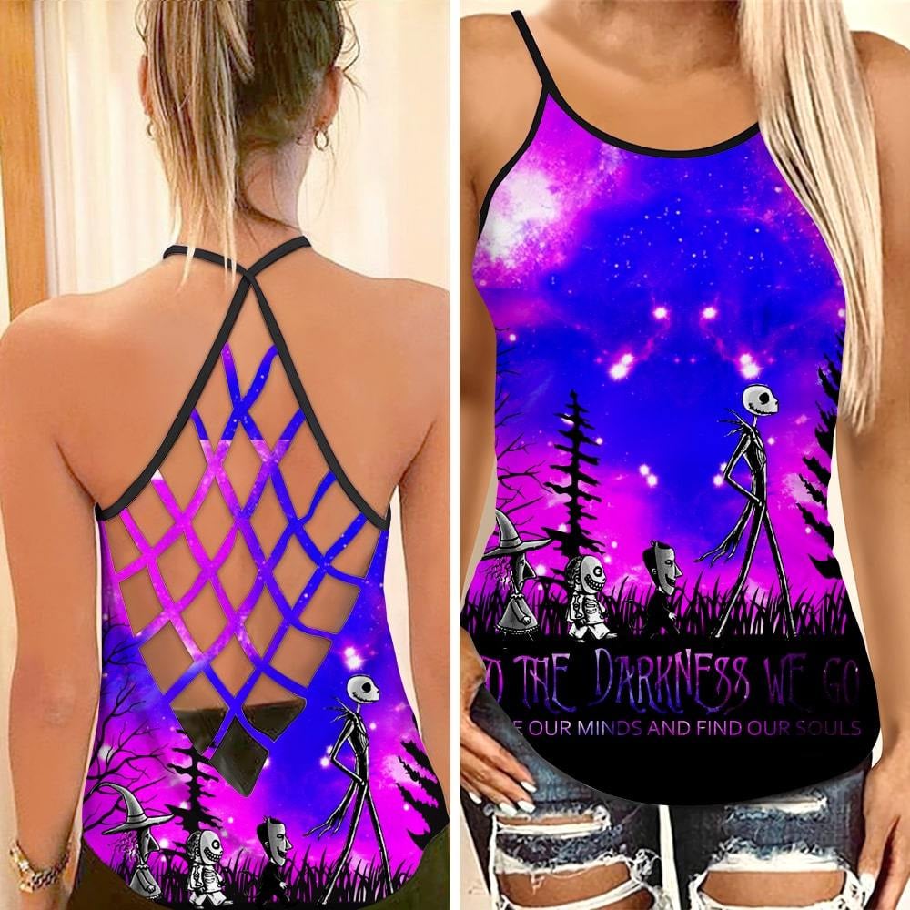 Jack Skellington Criss Cross Tank Top NBCCT31