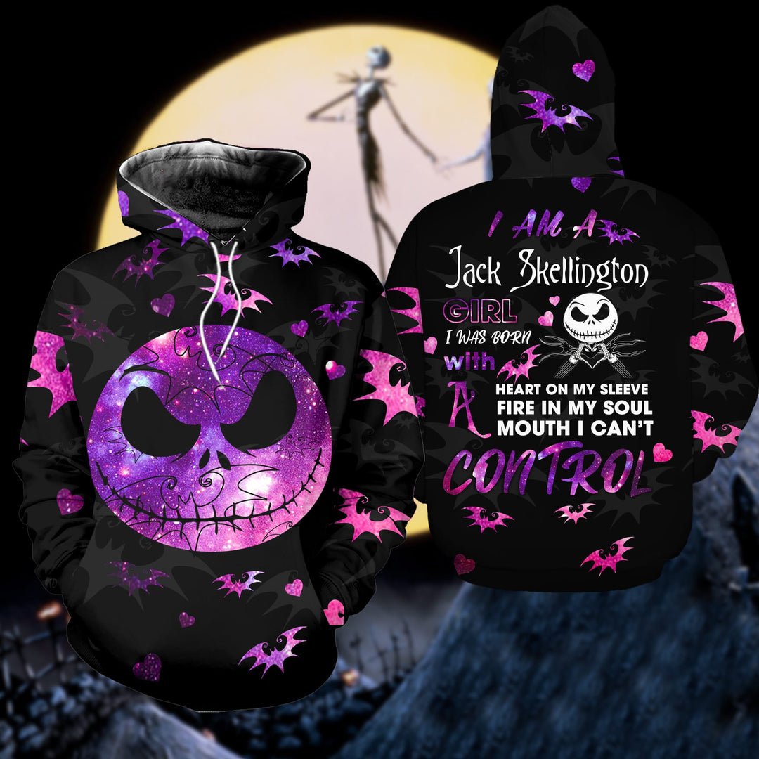 Jack Skellington Girl Combo Hoodie And Legging Custom Apparel HLS119