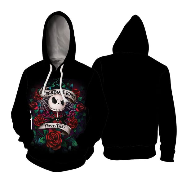 Jack Skellington Roses Hoodie Custom Apparel