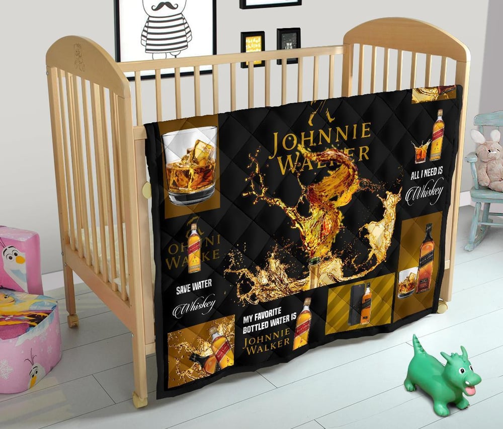 Johnnie Walker Quilt Blanket All I Need Is Whisky Gift Idea