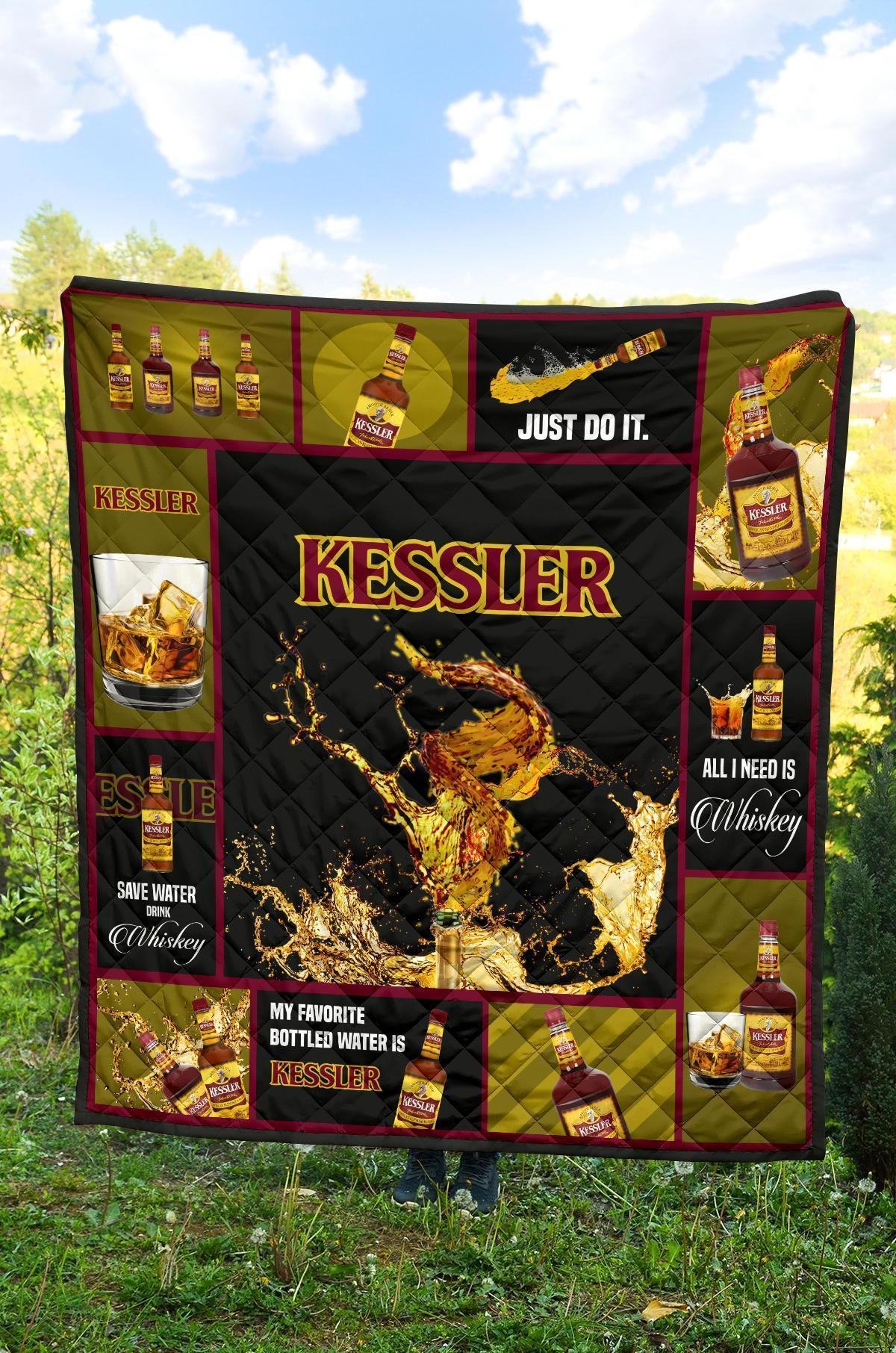 Kessler Quilt Blanket All I Need Is Whisky Gift Idea