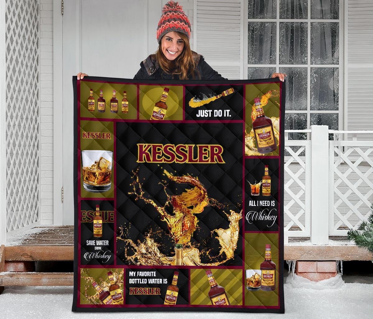 Kessler Quilt Blanket All I Need Is Whisky Gift Idea