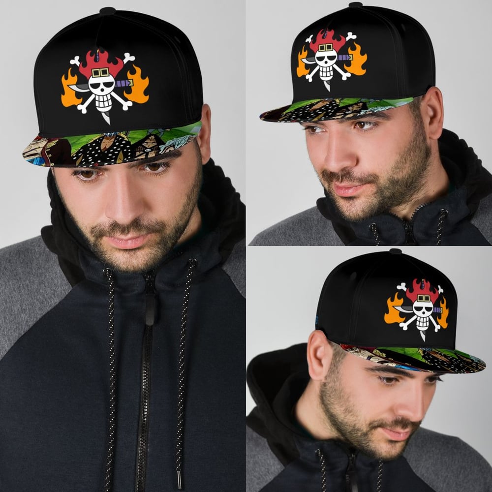 Kid Pirates Snapback Hat One Piece Anime Fan Gift