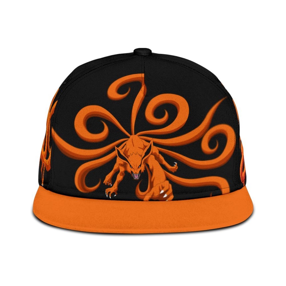 Kurama Nine Tails Snapback Hat Naruto Custom Anime Hat