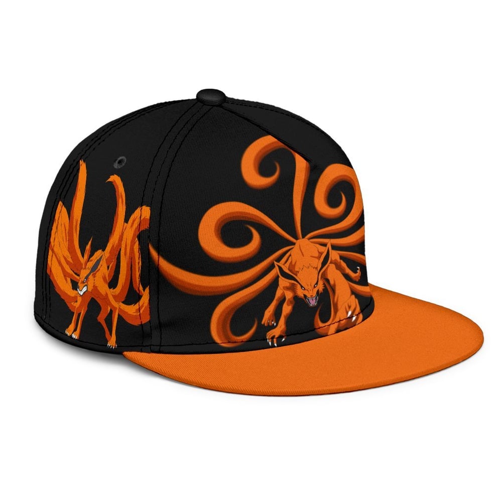 Kurama Nine Tails Snapback Hat Naruto Custom Anime Hat