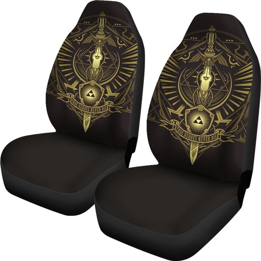 Legend of Zelda Car Seat Covers | True Heroes Never Die Seat Covers LOZCSC01