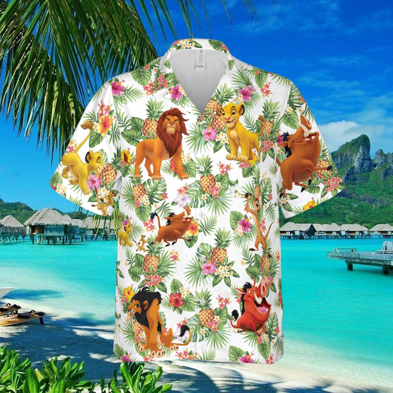 Lion King Family Custom Hawaii Shirt | Tropical  Cactus Button Up Shirts