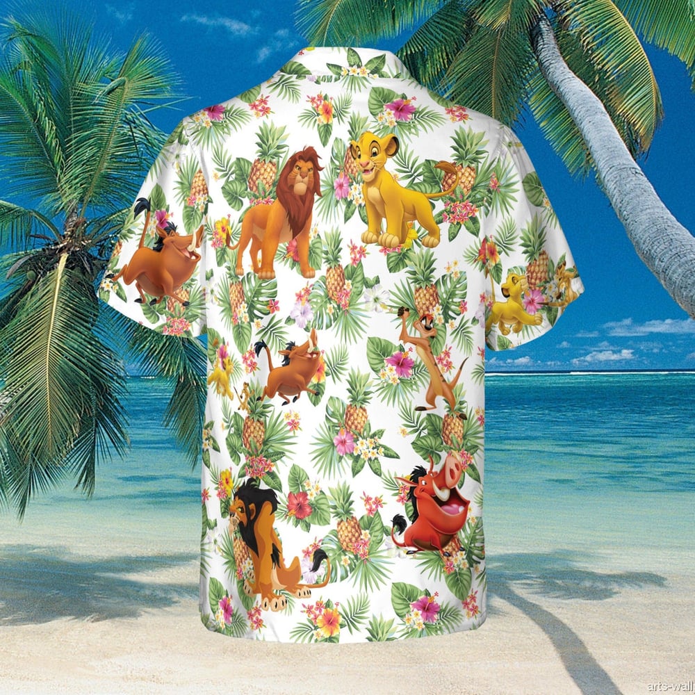 Lion King Family Custom Hawaii Shirt | Tropical  Cactus Button Up Shirts