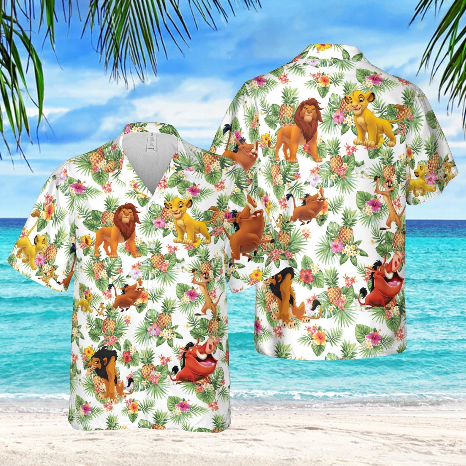 Lion King Family Custom Hawaii Shirt | Tropical  Cactus Button Up Shirts