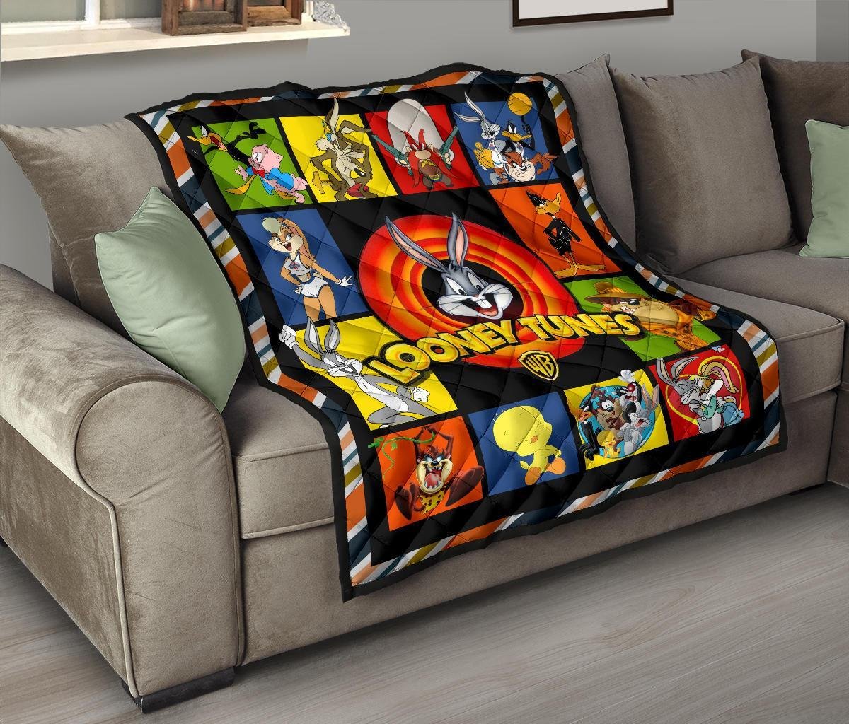 Looney Tunes Quilt Blanket Cute Gift Idea For Fan