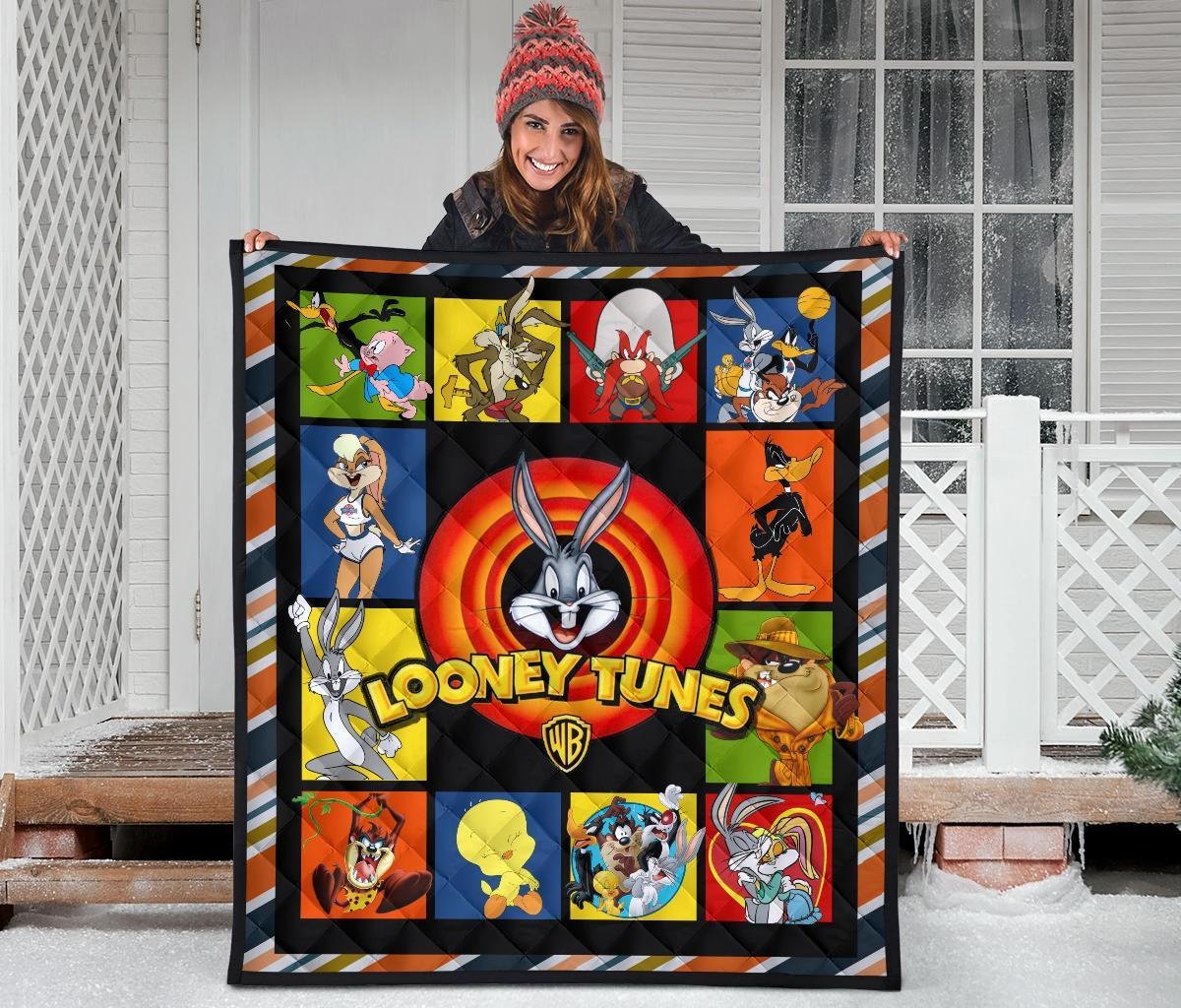 Looney Tunes Quilt Blanket Cute Gift Idea For Fan