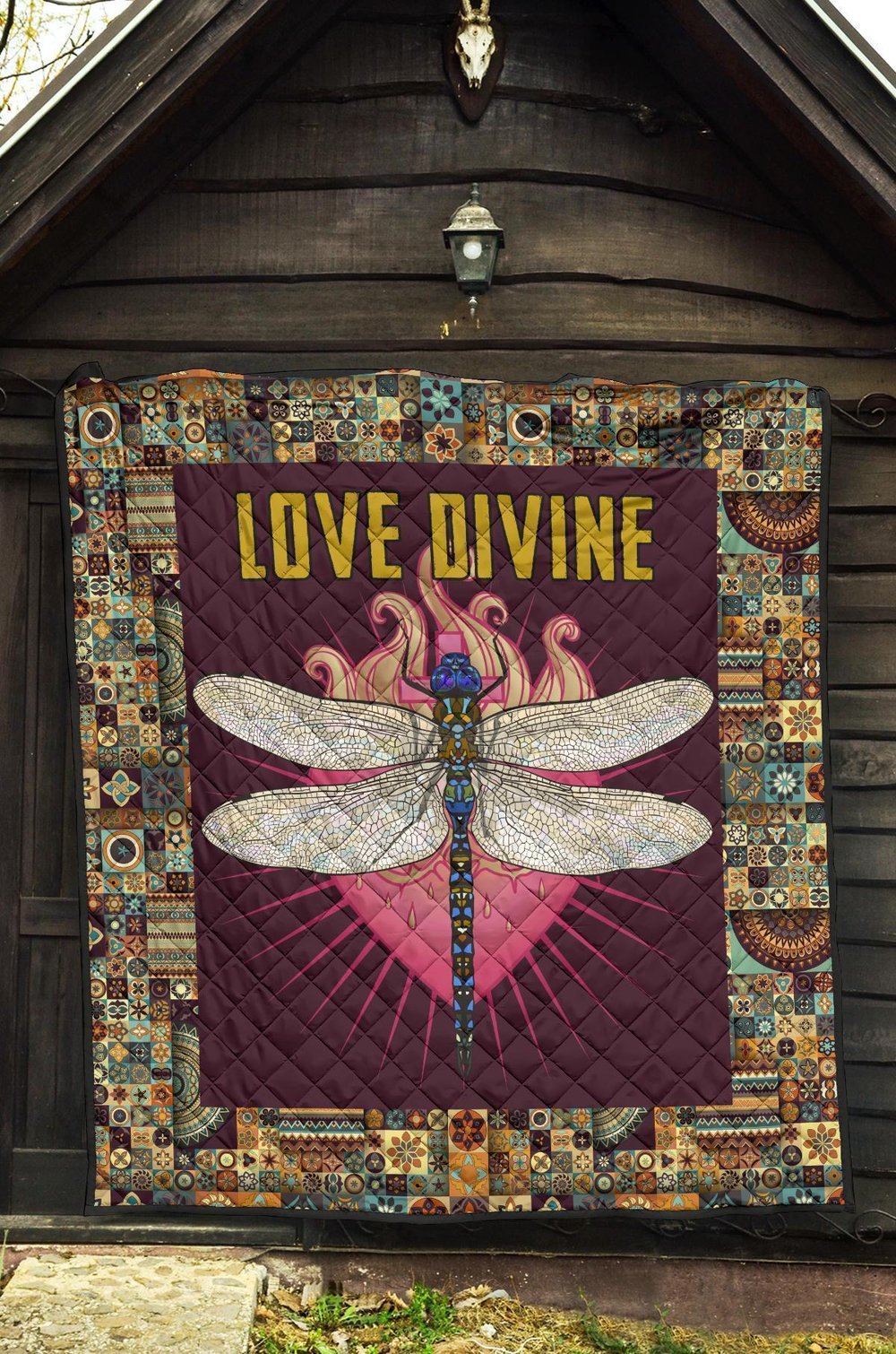 Love Divine Dragonfly Quilt Blanket Beautiful Gift Idea