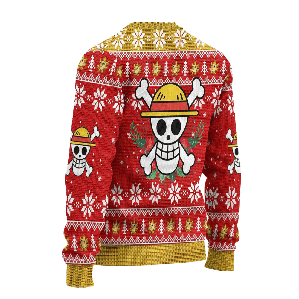 Luffy One Piece Anime Ugly Christmas Sweater Custom Sweatshirt Apparel