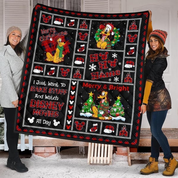 Merry Christmas Pluto Quilt Blanket Xmas Gift DN Fan