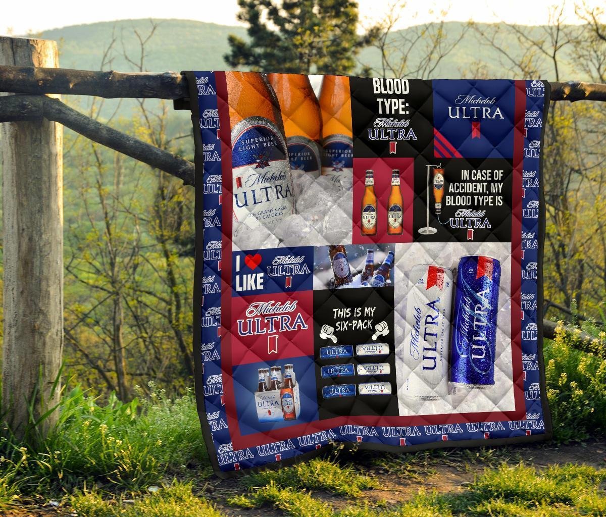 Michelob Ultra Quilt Blanket Funny Gift Idea For Beer Lover