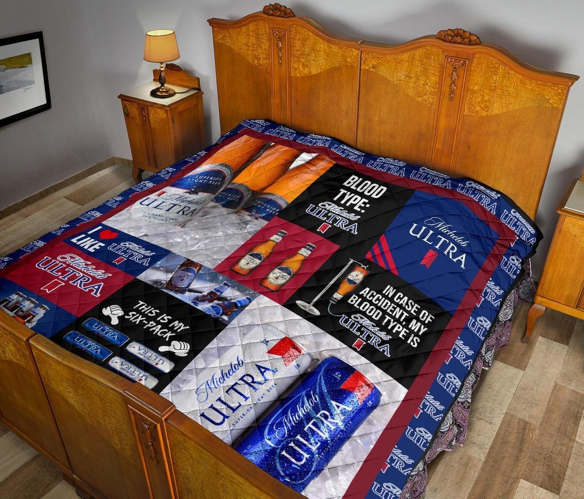 Michelob Ultra Quilt Blanket Funny Gift Idea For Beer Lover