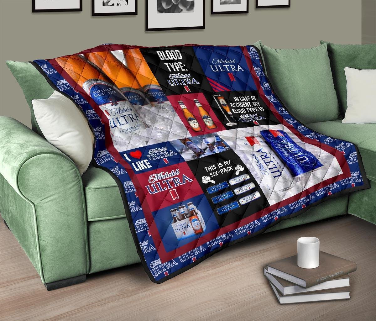 Michelob Ultra Quilt Blanket Funny Gift Idea For Beer Lover