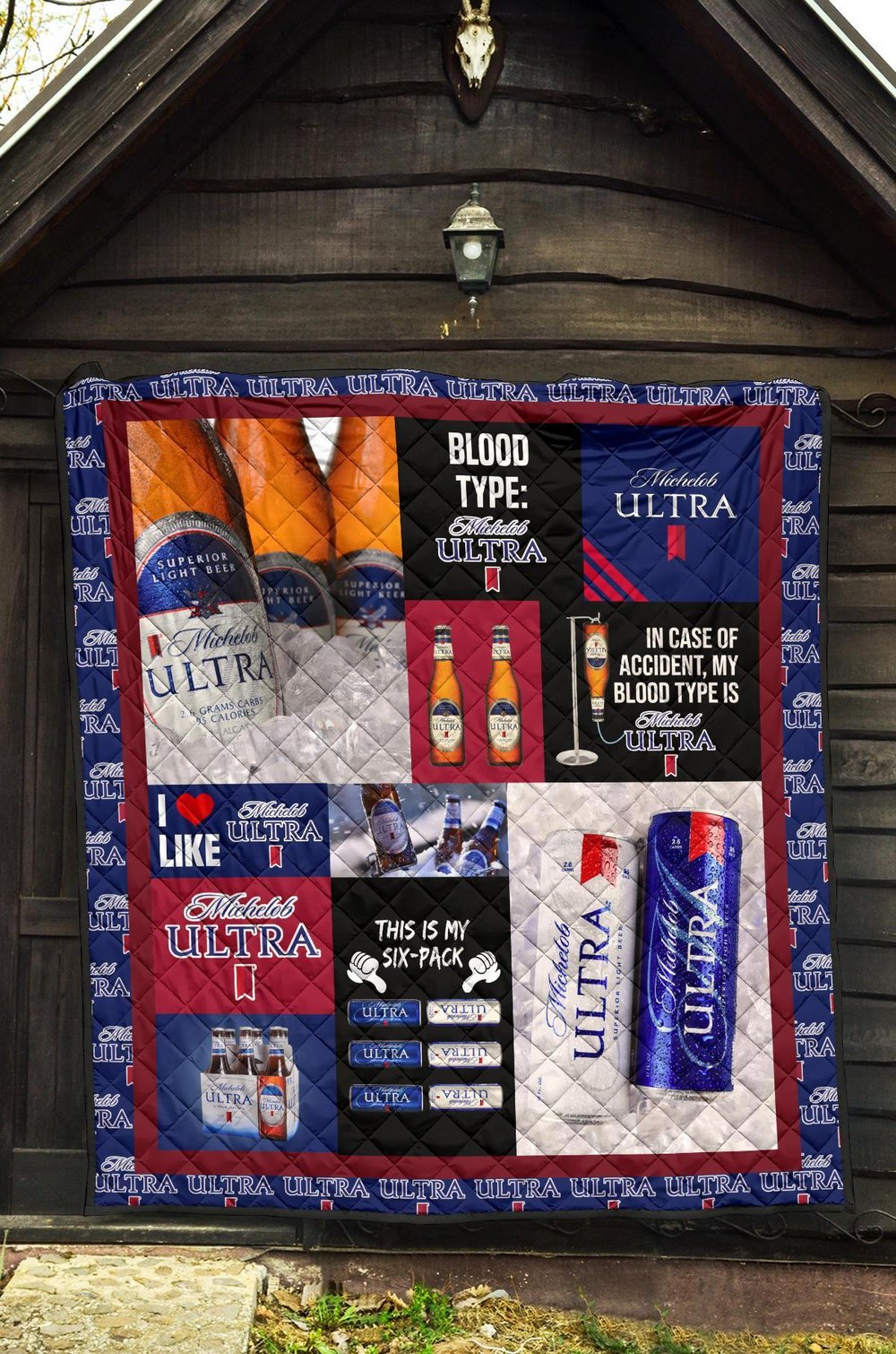 Michelob Ultra Quilt Blanket Funny Gift Idea For Beer Lover